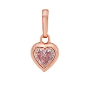 0.66ct. Pink Heart Diamond SI1 Charm GIA