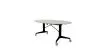 PS Furniture Scissor Vertical Fold-In-Half Rolling Tables - Oval - Laminate color - Italian Silver Ash, edge-48"W x 29"H