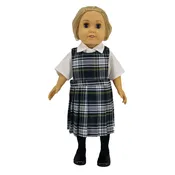 18" Doll Uniform - Plaid 61 Jumper with Shirt