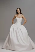 Beaded and Embellished Bodice Drop Waist Ball Gown