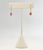 Cole Sheckler Earrings - Pink Tourmaline Dangles in 14kt Yellow Gold