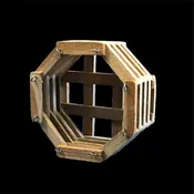 Octagonal Hardwood Baskets