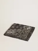 Anthrazitgraues Halstuch mit Paisleymuster