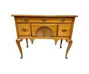 18th Century, Circa 1770 Queen Anne Sideboard with Carved Shell Relief on Center Drawer — White Barn Antiques