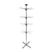 4 TIER WIRE HOOK SPINNER DISPLAY FOR FLOOR