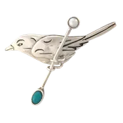 Rice Bird Pin