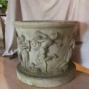 19th C. Buffed Terra Cotta Wellhead by Galloway