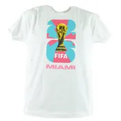 26 Fifa World Cup Miami Host City White Youth Soccer Futbol Tshirt Tee