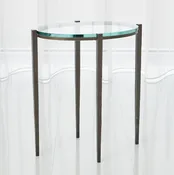 Petite Oval Accent Table, Iron — Studio G Home