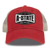 Arkansas State Red Wolves Trucker Hat Washed Super Soft Mesh Cap