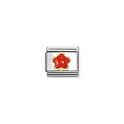 Link Composable Classic con fiore corallo rosso
