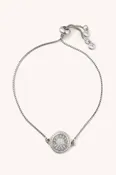 antique crystal slider - silver