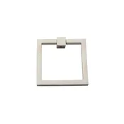 4" Square Ring Pull - Satin Nickel