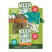 1.7oz. Hand Sanitizer Patterned Pouch with Carabiner Clip
