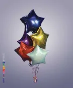 5 Mylar Stars Cluster