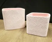 Floral Stamped Cube Planters