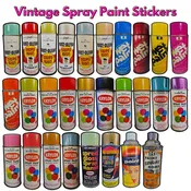 7" Spray Paint Can Stickers, Vintage Cans Graffiti Art, Street Art