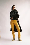 1980s Julian K High Waist Mustard Yellow Leather Pants — TRASH
