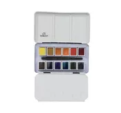 12pan Landscape Rembrandt Watercolor Metal Box