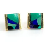 14kt Gold & Turquoise Earrings<br>By Charles Supplee