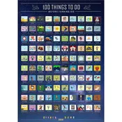 100 Things To Do Before Turning 100 Scratch Off Poster