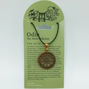 Bronze Helm of Awe Pendant Necklace