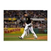 AJ Burnett Screaming Coming Off Mound Unsigned 16x20 Photo