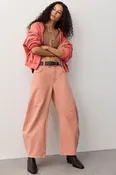 Good Luck Mid Rise Barrel Jean in Desert Petal