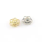 10mm X10mm Sterling Silver or Vermeil Flower Multi Connector Charm