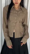 Alexis Button Down in Olive