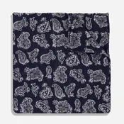 Alberobello Paisley Navy Pocket Square