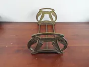 Antique 1910 Brass Art Nouveau Sliding Bookends Jugendstil Style Expanding Shelf