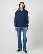 LS Slouchy Polo - Navy