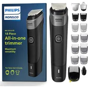 Philips Norelco Multigroom Series 5000 18 Piece, Beard Face, Hair, Body and Intimate Hair Trimmer for Men -MG5910/49