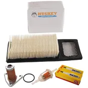 Huskey Parts Company EZGO Tune Up Kit TXT 4 Cycle 295/350cc Gas Golf Cart 1994-2005 W/Oli Filter, O Ring, Flat air Filter, Fuel Filter, NGK Spark Plug