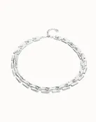 Collier à maillons en argent sterling plaqué