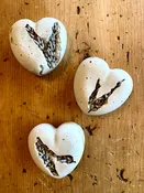 Petrified Lavender Concrete Heart