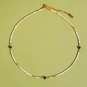 18K Gold Handmade Bohemian Beaded Stack Necklace Nyx