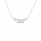 333 Angel Number Necklace (Silver Color) - SACRED TRINITY