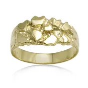 10KT Yellow Gold Nugget Ring. Size 6