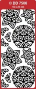 3D Snow Stars Medallion (Mandala) Outline Sticker  DD7506
