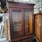 Antique Secretary w/ Glass Panel 2-Shelf Upper Book Case — Architectural Salvage