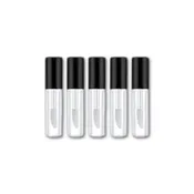 1.2 ml Clear Mini Lip Gloss Tube Refillable w/Black Cap (Pack of 5)