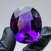 307.5 Carat Amethyst Round Brilliant Cut Gemstone from South Africa