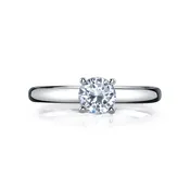 14K White Gold 1.5ct Round Slim Solitaire Engagement Ring Setting, 2.2mm