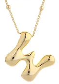 14K Gold Dipped Bold initial Necklace