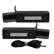 Race Sport Lighting Hitch Bar Reverse 7" LED Flood Light HD Bolt-On Chrome Kit, 2011-2016 Ford F250-F350 Super Duty
