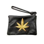 Abundance Leather Clutch - Hemp Leaf