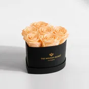 Baby Heart Black Box | Peach Roses