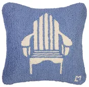 Adirondack Chair On Blue - 18" x 18"